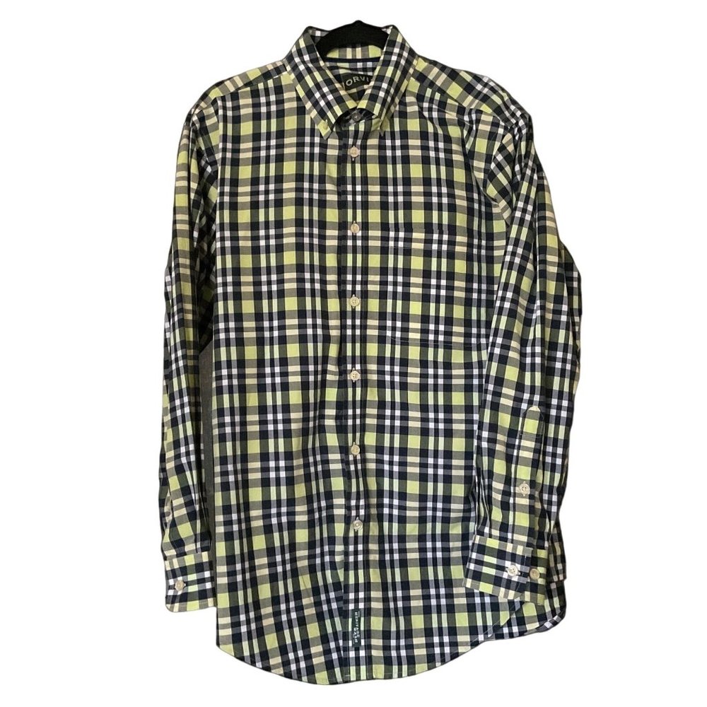 ORVIS Mens Long Sleeve Casual Shirt Size Med Button Front Multi Color‎ Plaid